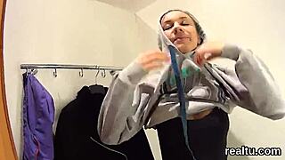 Bold Czech Chick Ripped and POV Pounded in Shop