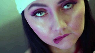 Naughty brunette milf pegs man with strapon dominates rimjob cumshot