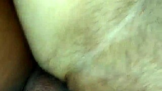 close-up glimpse of her wet shaved pussy up close