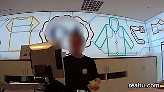 Bold Czech Chick Ripped and POV Pounded in Shop