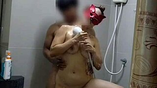 curvy mature milf bathes stud then fucks on bed