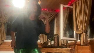 Slut's Intense Shiny Leggings Cameltoe Dance Tease Seduction