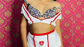 Indian Nurse Revives Patient's Small Cock Hard