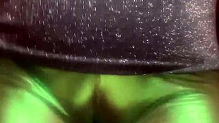 Slut's Intense Shiny Leggings Cameltoe Dance Tease Seduction