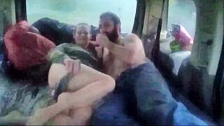 heart pounding quickie in public park with risky pussy pounding and spanking thrills