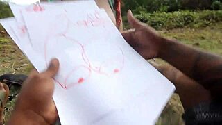 nature boy ravages big-titty redhead artist in wild jungle fuck session