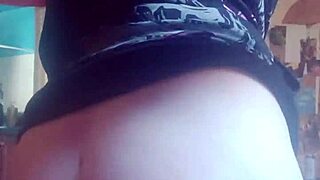 cutie teases her ass and small tits first