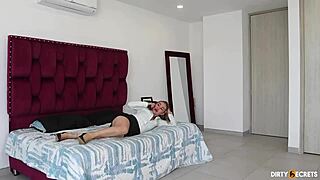 Blonde milf fucks young stud while chatting on phone with husband