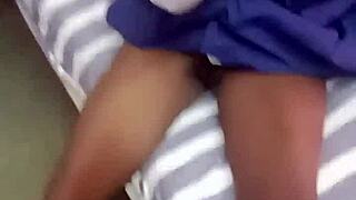 skinny black 18yo teases with big tits and vibrator suck on homemade