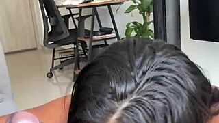 nysdel gives amateur couple's bbc a sloppy passionate blowjob with tongue and brown eyes