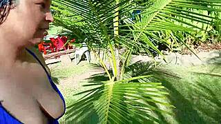 i'm your venezuelan slut flashing tits outdoors at medellin camp wanna fuck publicly