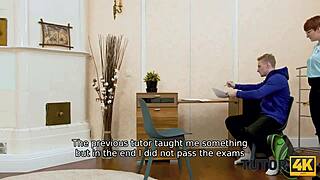 Tutor4k Pretty Tutor Ditches Lesson for Student Thrusts