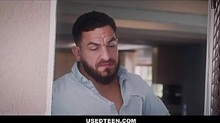 Petite Asian teen Paisley Paige rides Peter Green's monster cock anytime anywhere.