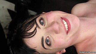 possessed brunette bound and gangbanged by monster cocks relentlessly