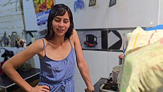 waiting for ex but ex father-in-law fucks me hard in kitchen quickie