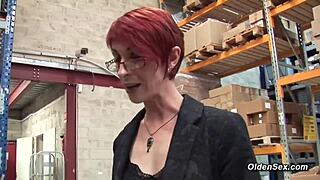 😏 ginger french milf business lady takes monster cock anal in two spots