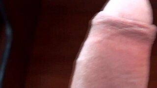 secret thrill of stroking monster cock over soaked milf panties until explosive cumshot