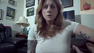 submissive milf obeys with mouthful cum swallow session