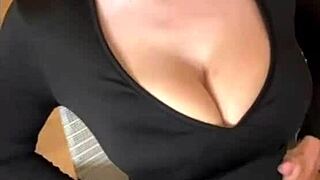 stepmom's big tits look so lickable cum quick