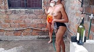 sensual bath groping tits and vaginas country style