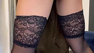 i'm poundin this horny secretary's tight pussy in stockings with my huge cock
