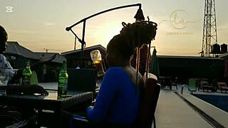 ebony goddess kisses naija star in bar ecstasy