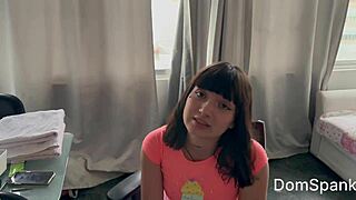 Turning cute big ass amateur into perfect spanking model full video