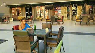 ebony goddess kisses naija star in bar ecstasy