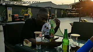 ebony goddess kisses naija star in bar ecstasy