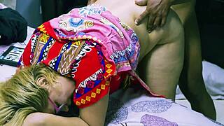 hot curvy latina roommate licks and rides in taboo homemade roleplay fun