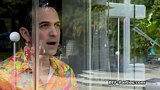 Cpr Training Explodes into Bikini Blonde Fourway Blowjob Orgy