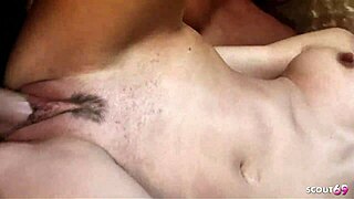 Slim blonde wife sneaks out grabs stranger for rough cheating fuck small tits bouncing
