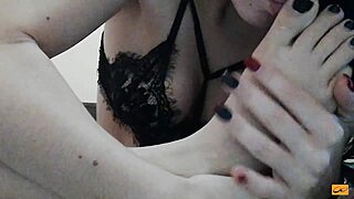 Blissful Foot Licking Tit Play Bursts Into Wild Orgasm