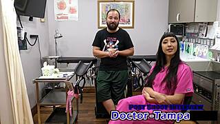 selena sativa's bare feet twitch as dr tampa tickles her into submission backstage