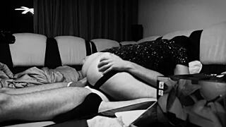 i pound my boyfriend's ass bareback in sexy underwear with my big cock