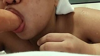Chubby filipina busty beauty dares deep dildo sucking and licking adventure