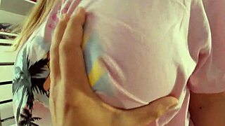 Hot blonde roommate wakes early for rough face fuck and cum on huge booty ass