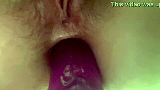 italian milf artemisia stretches anal with toys close up