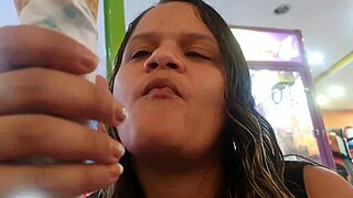 heart pounding as latina teen paty bumbum takes monster cock in shopping bathroom