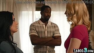 Bbc pounds milf sarah arabic and lily labeau in wild threesome deepthroat action