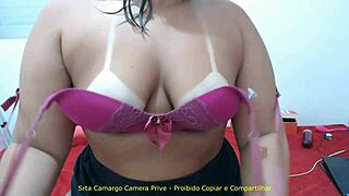 thrilling brazilian bbw flaunts huge tits ass in tight jeans shorts