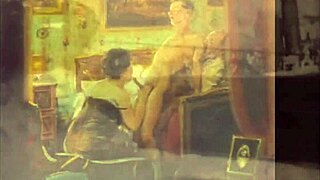 Vintage artwork showcases antique erotic scenes in detail