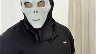 Halloween Creepy Butt Cumshot on Big Ass