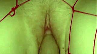 soft petite redhead's tight pussy devours monster dildo up close in bedroom
