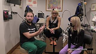 your nurse channy crossfire gapes shaved pussy in latex hospital fetish