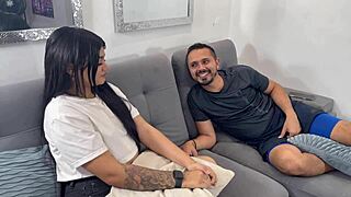 mia montielth sneaks ride on roommate's throbbing monster cock