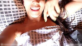 Hairy Pussy Tempts Joint Masturbation Session