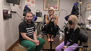 your nurse channy crossfire gapes shaved pussy in latex hospital fetish