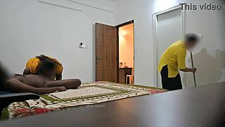 muslim maid jamila watches indian couple fuck missionary style hard