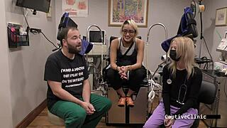 your nurse channy crossfire gapes shaved pussy in latex hospital fetish